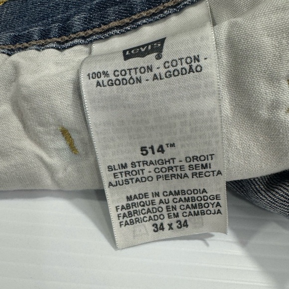LEVI’S Black Label 514 Shorts  Denim Blue Jeans Sz 34x34 - Picture 7 of 8